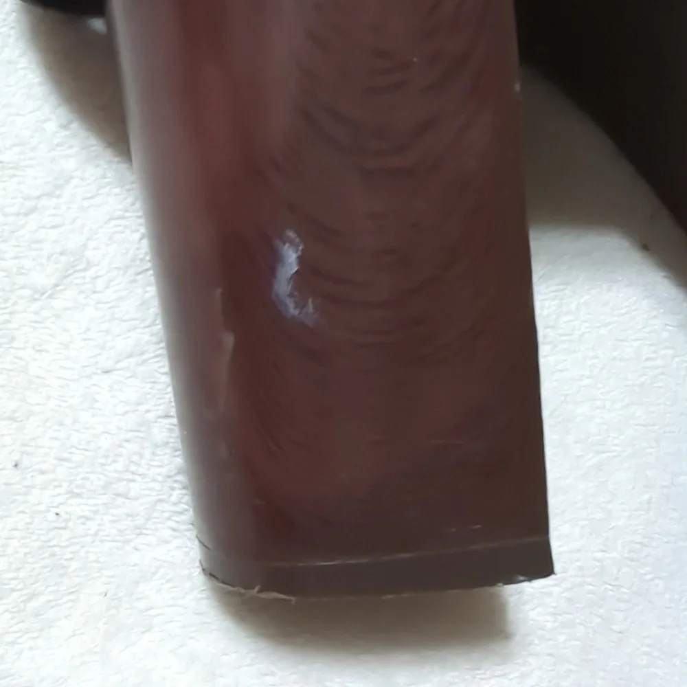 Black Leather Wood Platform Clogs With Studs - Picture 9 of 10